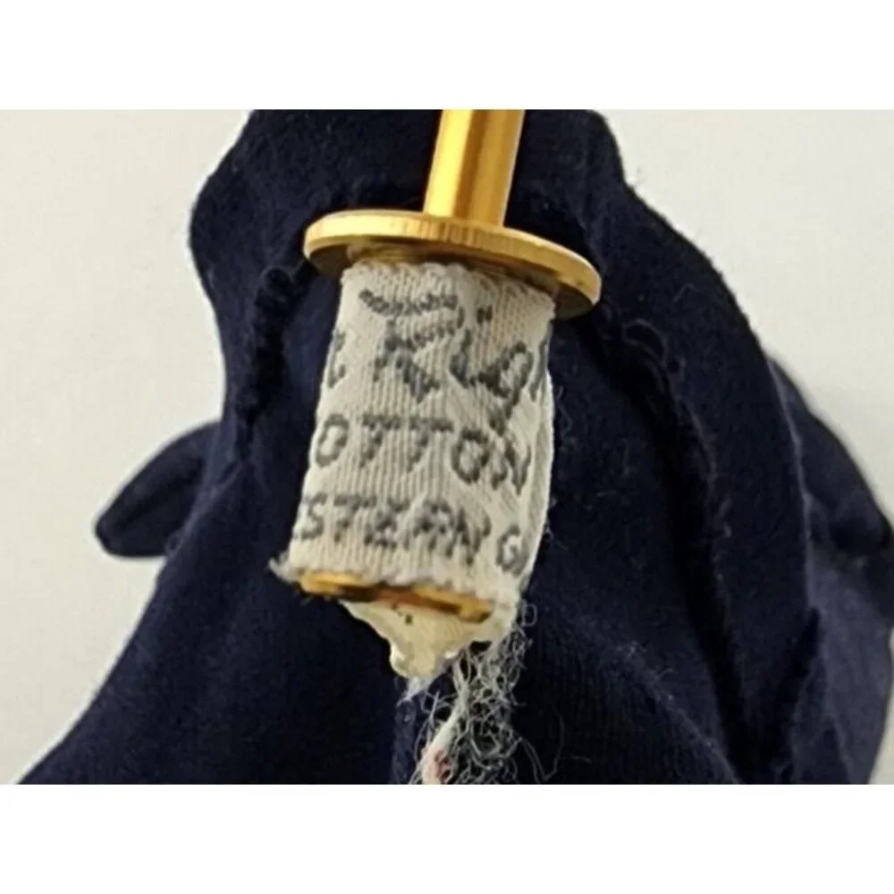 VTG Wear‎ Right Blue Wrist Length Cotton Gloves Made In Western Germany Size 6.5